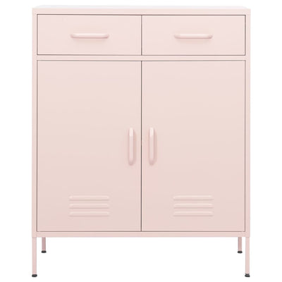 Varastokaappi pinkki 80x35x101,5 cm teräs