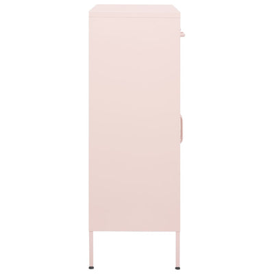 Varastokaappi pinkki 80x35x101,5 cm teräs