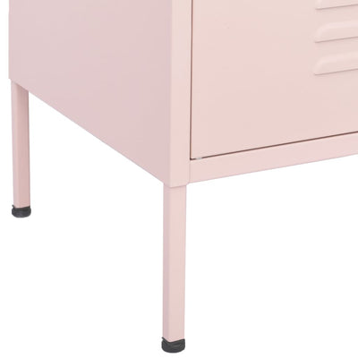 Varastokaappi pinkki 80x35x101,5 cm teräs