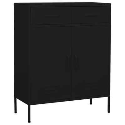 Varastokaappi musta 80x35x101,5 cm teräs