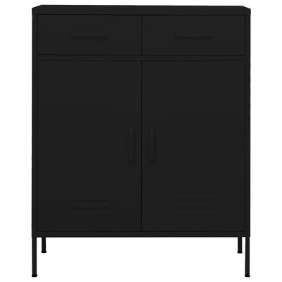Varastokaappi musta 80x35x101,5 cm teräs