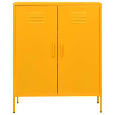 Varastokaappi sinapinkeltainen 80x35x101,5 cm teräs