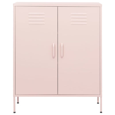 Varastokaappi pinkki 80x35x101,5 cm teräs