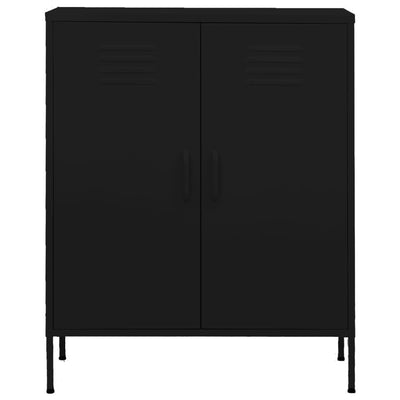 Varastokaappi musta 80x35x101,5 cm teräs