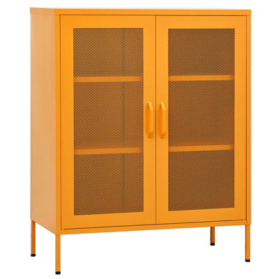 Varastokaappi sinapinkeltainen 80x35x101,5 cm teräs