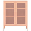 Varastokaappi pinkki 80x35x101,5 cm teräs