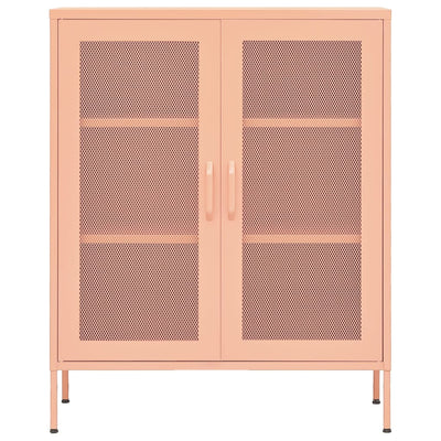 Varastokaappi pinkki 80x35x101,5 cm teräs