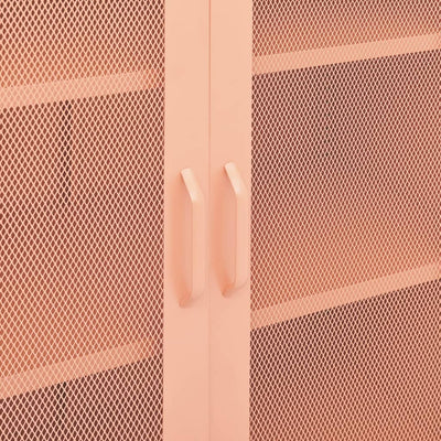 Varastokaappi pinkki 80x35x101,5 cm teräs