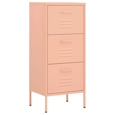 Varastokaappi pinkki 42,5x35x101,5 cm teräs