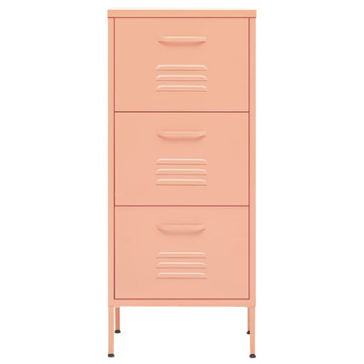 Varastokaappi pinkki 42,5x35x101,5 cm teräs