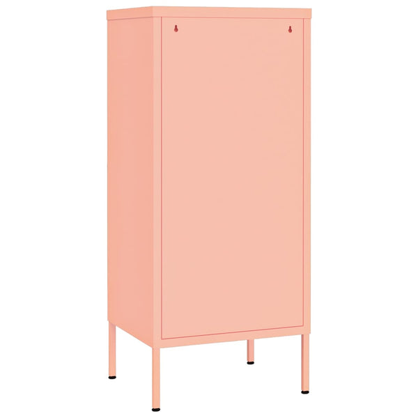 Varastokaappi pinkki 42,5x35x101,5 cm teräs
