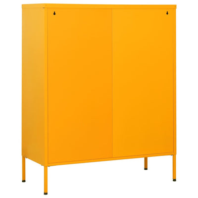 Lipasto sinapinkeltainen 80x35x101,5 cm teräs