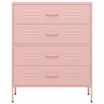 Lipasto pinkki 80x35x101,5 cm teräs
