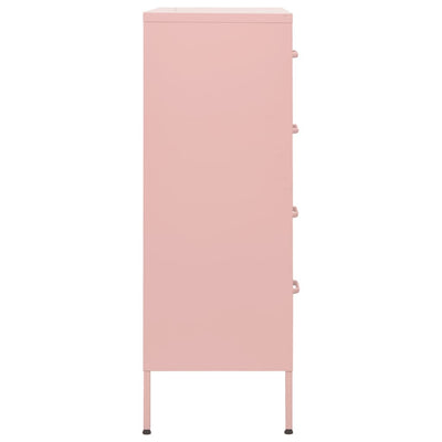 Lipasto pinkki 80x35x101,5 cm teräs