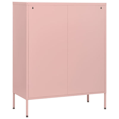 Lipasto pinkki 80x35x101,5 cm teräs