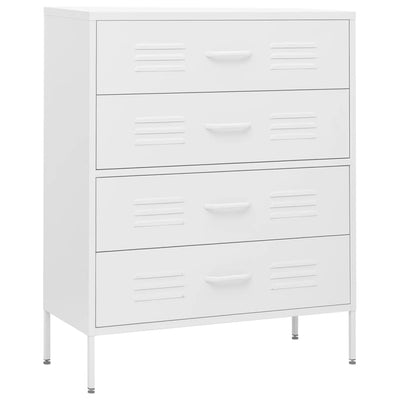 Lipasto valkoinen 80x35x101,5 cm teräs
