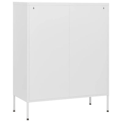 Lipasto valkoinen 80x35x101,5 cm teräs