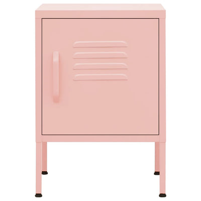 Yöpöytä pinkki 35x35x51 cm teräs