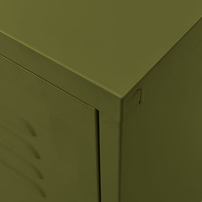 TV-taso oliivinvihreä 105x35x50 cm teräs