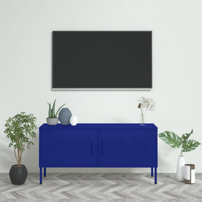 Laivastonsininen tv-taso Corda 105x35x50cm (teräs)
