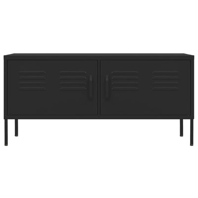 TV-taso musta 105x35x50 cm teräs