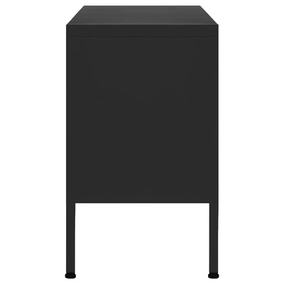 TV-taso musta 105x35x50 cm teräs