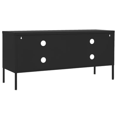 TV-taso musta 105x35x50 cm teräs