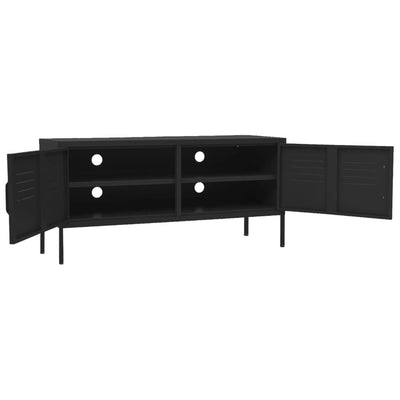 TV-taso musta 105x35x50 cm teräs