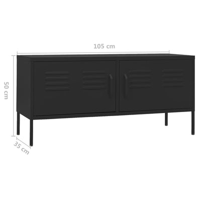 TV-taso musta 105x35x50 cm teräs