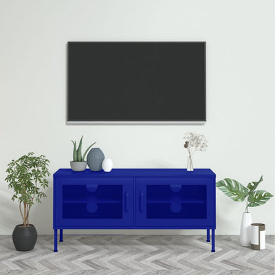 Laivastonsininen tv-taso Galateea 105x35x50cm (teräs)