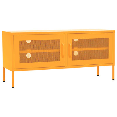 TV-taso sinapinkeltainen 105x35x50 cm teräs