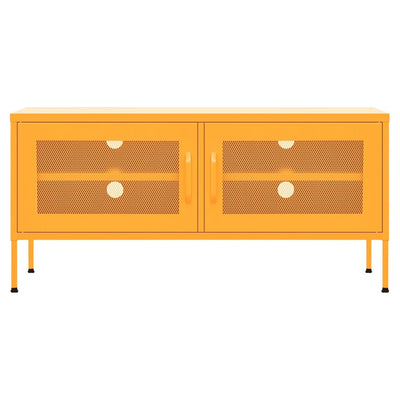 TV-taso sinapinkeltainen 105x35x50 cm teräs