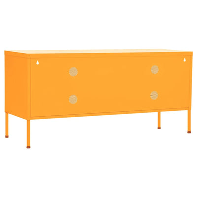 TV-taso sinapinkeltainen 105x35x50 cm teräs