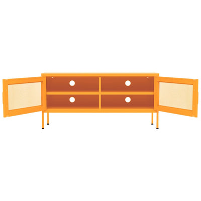 TV-taso sinapinkeltainen 105x35x50 cm teräs