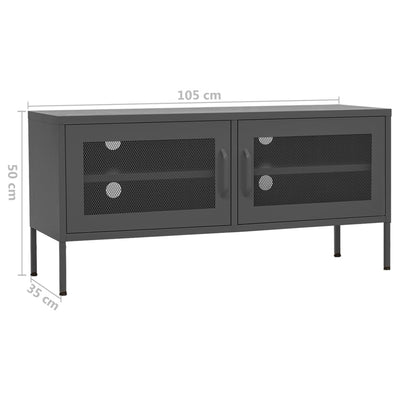 TV-taso antrasiitti 105x35x50 cm teräs