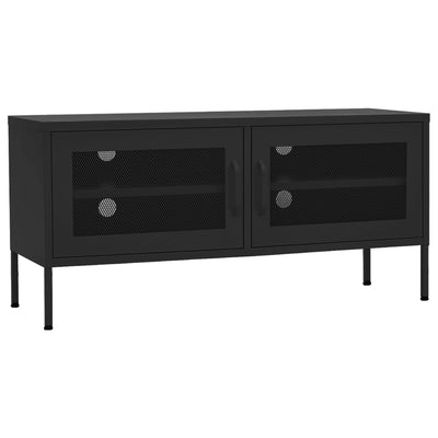 TV-taso musta 105x35x50 cm teräs