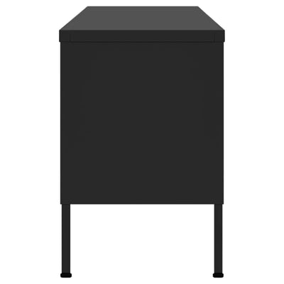 TV-taso musta 105x35x50 cm teräs