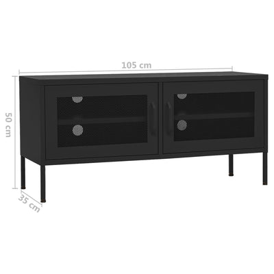TV-taso musta 105x35x50 cm teräs