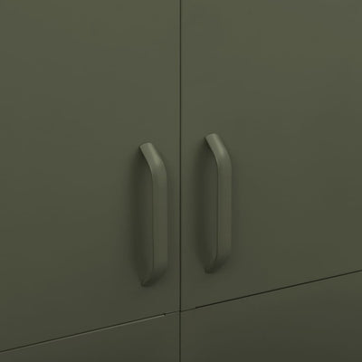 Oliivinvihreä vaatekaappi Hubbard 90x50x180cm (teräs)
