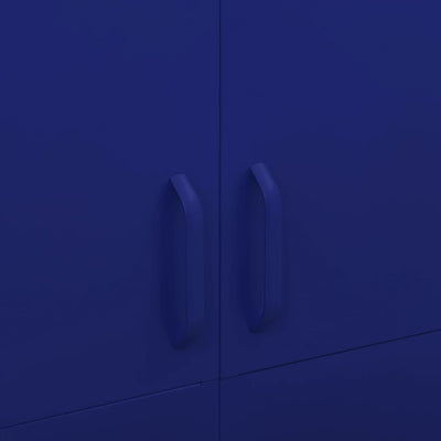 Laivastonsininen vaatekaappi Hubbard 90x50x180cm (teräs)