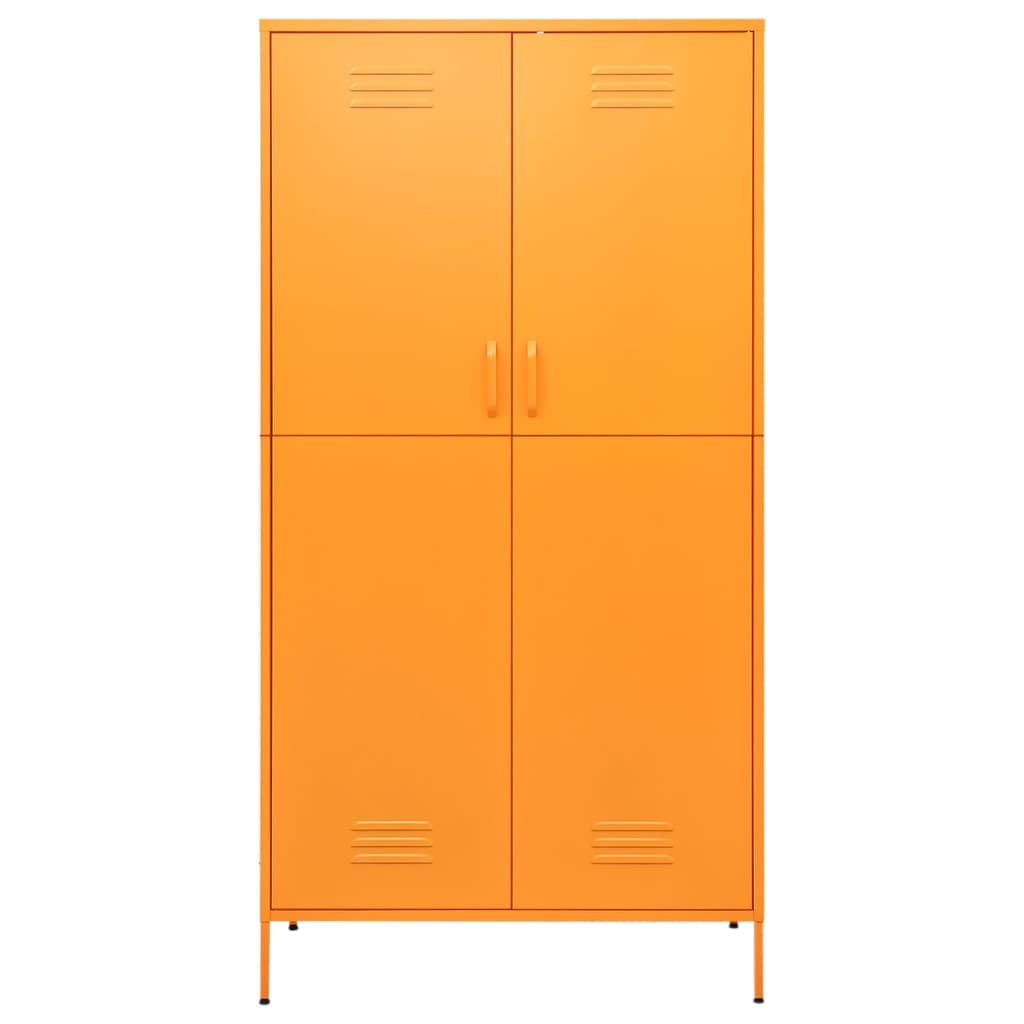Sinapinkeltainen vaatekaappi Hubbard 90x50x180cm (teräs)