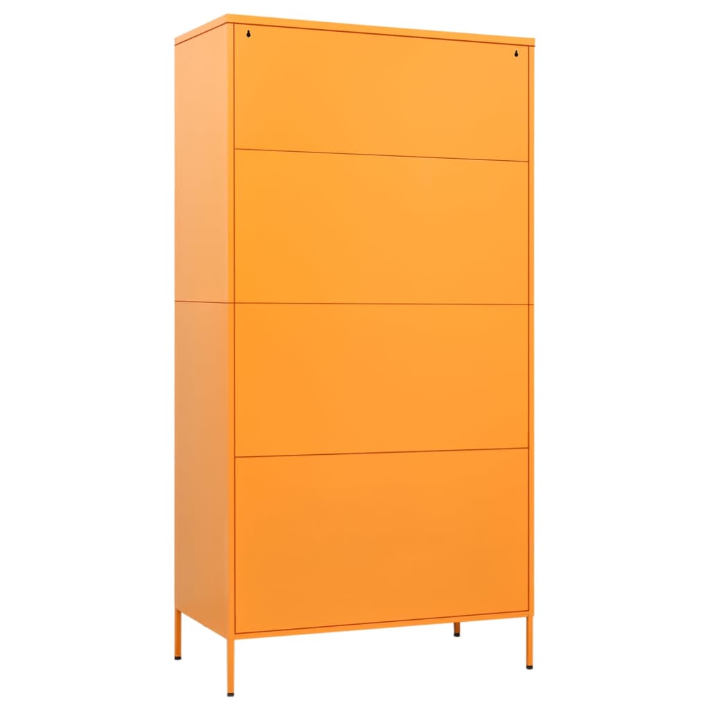 Sinapinkeltainen vaatekaappi Hubbard 90x50x180cm (teräs)