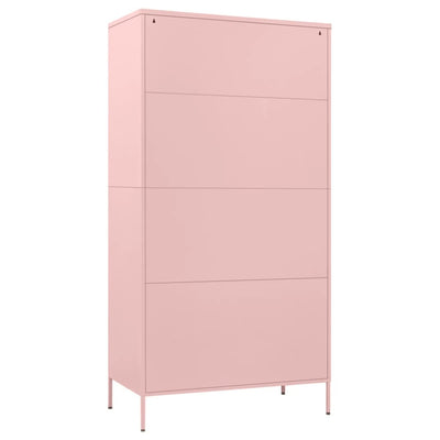 Pinkki vaatekaappi Hubbard 90x50x180cm (teräs)