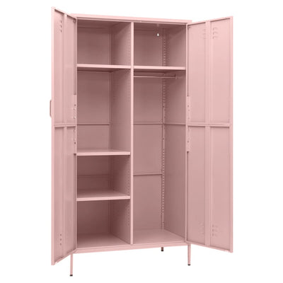 Pinkki vaatekaappi Hubbard 90x50x180cm (teräs)