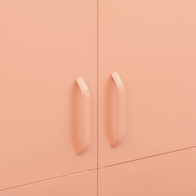 Vaatekaappi pinkki 90x50x180 cm teräs