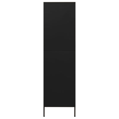 Vaatekaappi musta 90x50x180 cm teräs