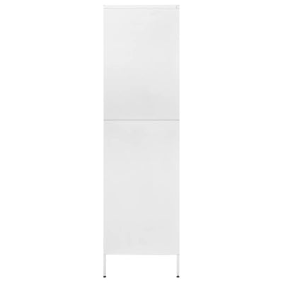 Vaatekaappi valkoinen 90x50x180 cm teräs