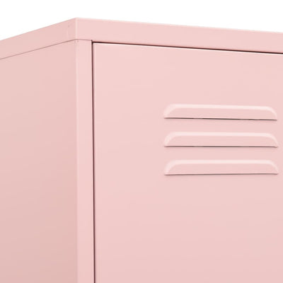 Pukukaappi pinkki 35x46x180 cm teräs