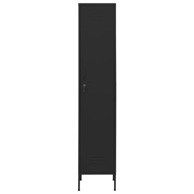 Pukukaappi musta 35x46x180 cm teräs