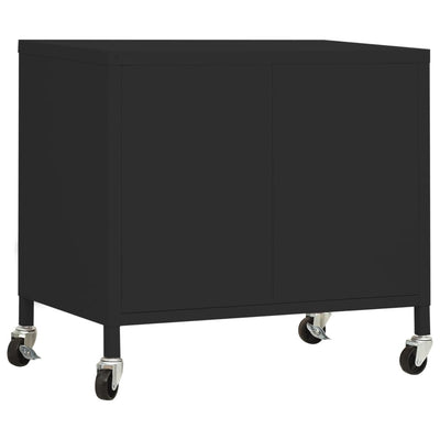 Varastokaappi musta 60x35x56 cm teräs